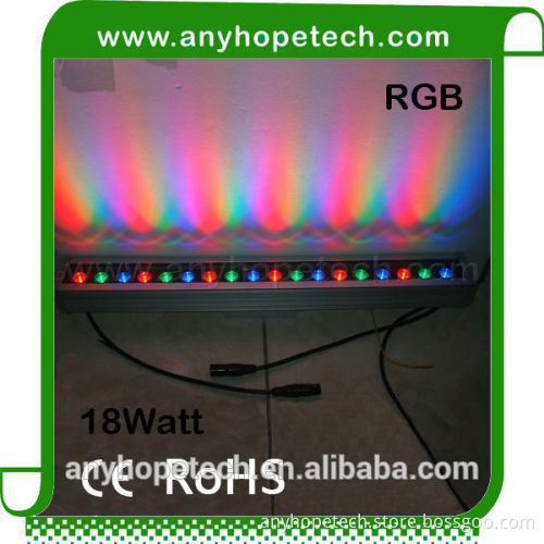 Promotion cheap wholesale super quality multi color 18W rgb led wall washer light dmx